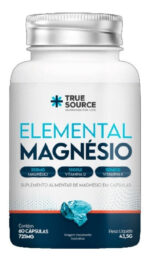 VITAMINAS E MINERAIS ELEMENTAL MAGNESIO 725MG C/ 60 CAPS - TRUE SOURCE - Imagem 2