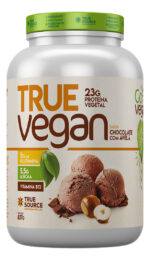 PROTEINA TRUE VEGAN CHOCOLATE COM AVELA 837G - TRUE SOURCE