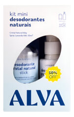 KIT DESODORANTE NATURAL ALVA 120g/120ml