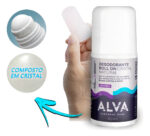 DESODORANTE ROLL ON CRISTAL NATURAL LAVANDA VEGANO 50ml ALVA - Imagem 2